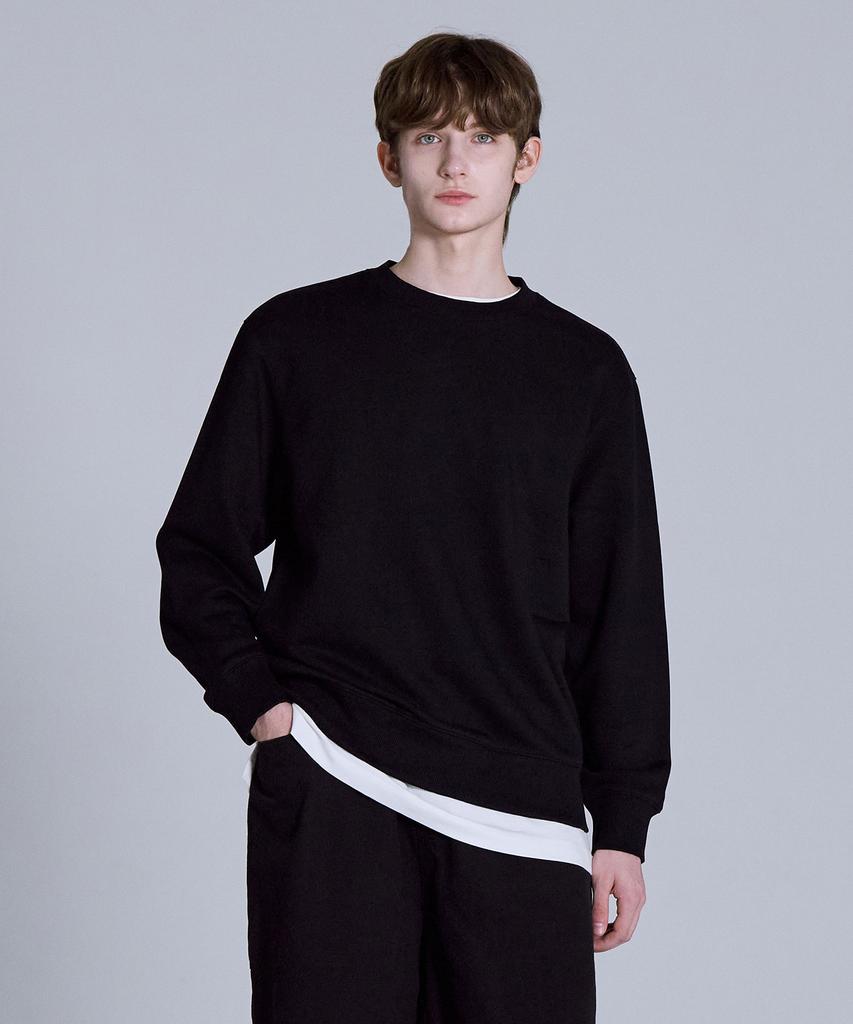 BASIC HOUSE Cp Sweatshirt Black Lyts0104 (Type B)
