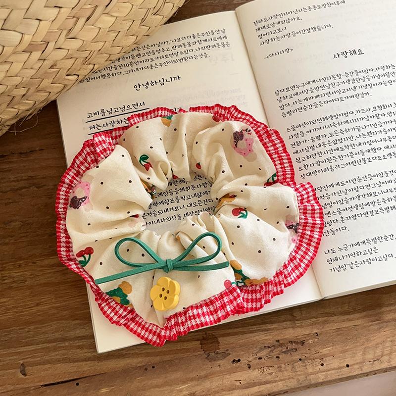 Красивые вышитые большие резинки для волос, резинки для волос, женские милые аксессуары для волос, держатель для хвоста, веревка для волос