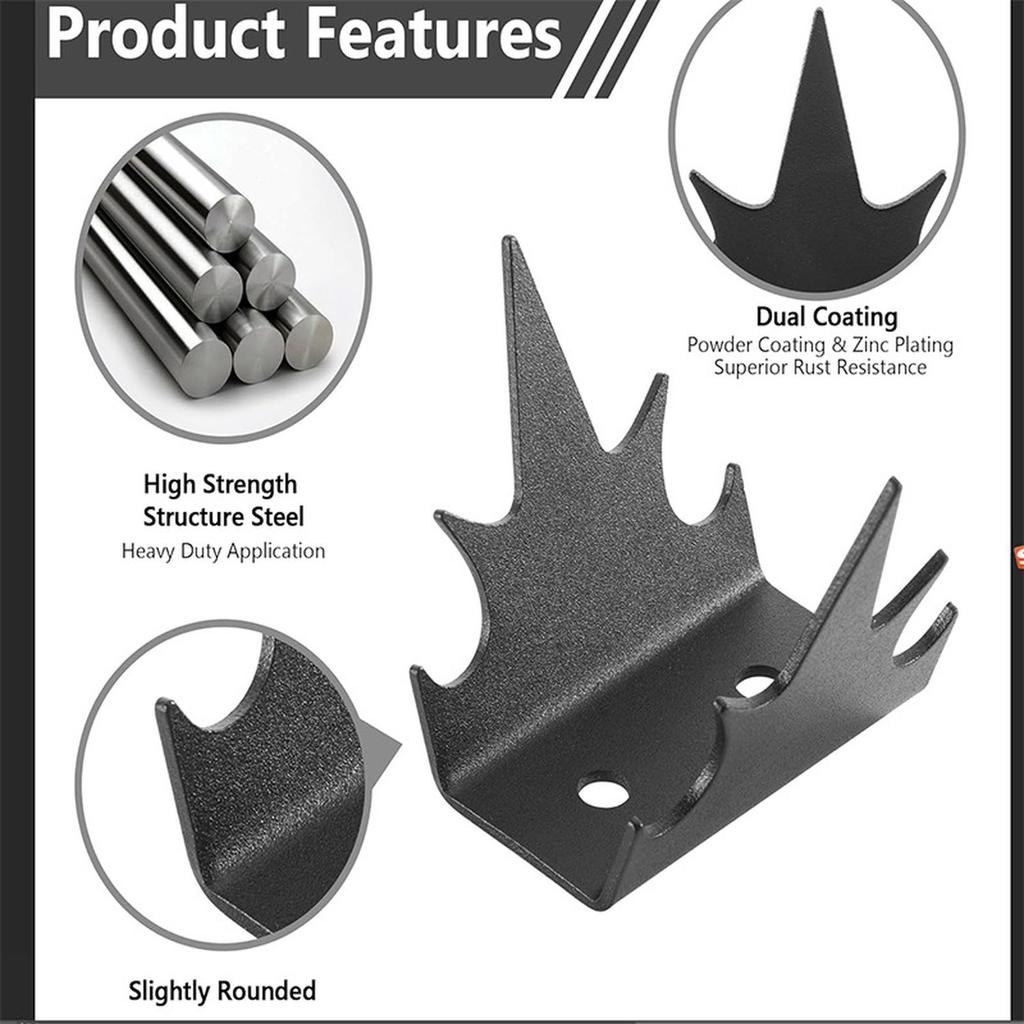 WCS-Шипы для забора и стен - Шипы для защитного забора - Шипы для забора от проникновения - Устройство-сдерживатель для лазания по забору
