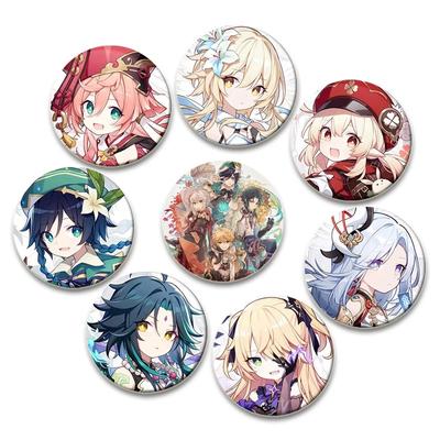 32/44/58 мм 32/44/58 мм Значок Game Genshin Impact Kazuha Yae Miko Venti Hu Tao Xiao Милая брошь-булавка Аксессуары для косплея Рюкзак Подарки