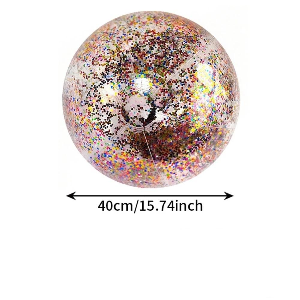Sequin Glitter Beach Ball 40cm Water Play Ball Fun Inflatable Beach Ball Pool Party