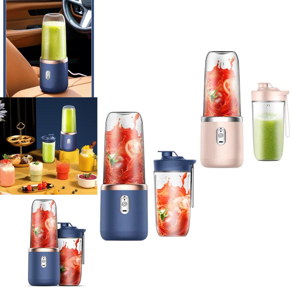 Usb Rechargeable Juicing Bottle With Blade Heads For Travel And Fitness Enthusiasts