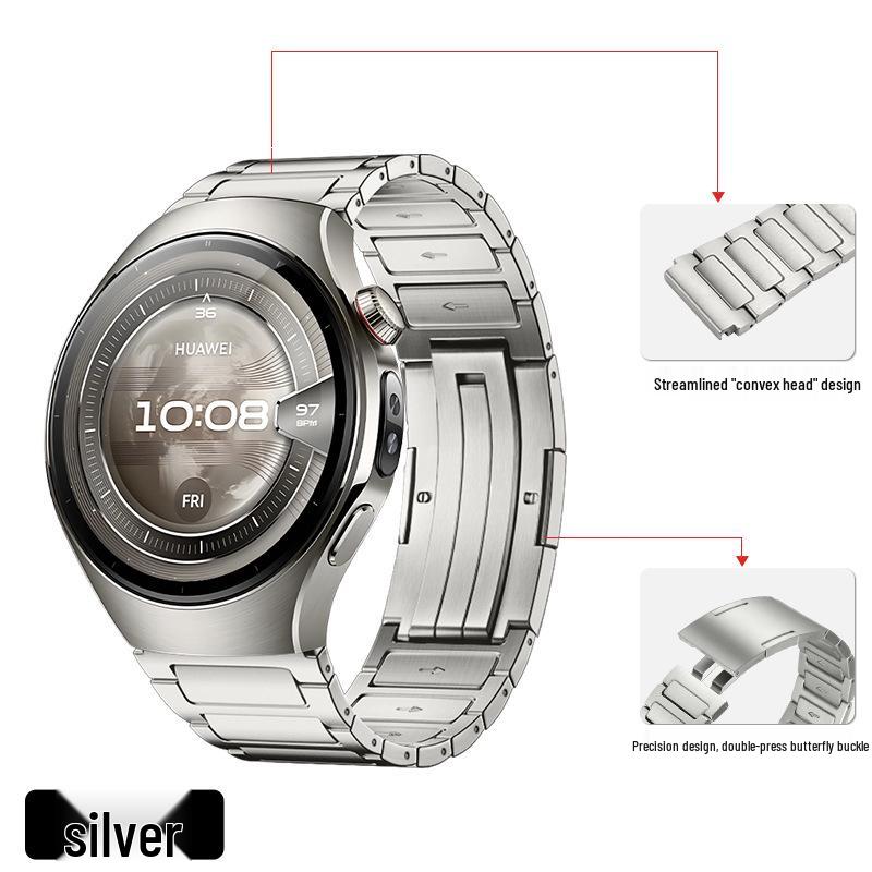 Металлический ремешок H-Link из титана для смарт-часов Huawei Watch 5 Slim GT5/4 Pro