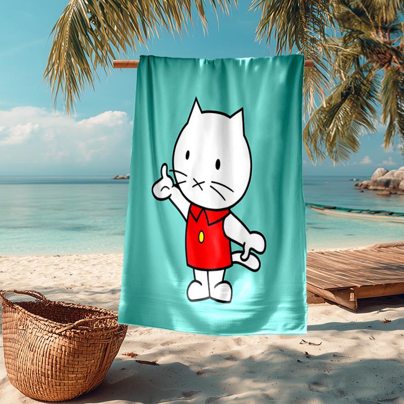 Ultra-Soft Beach Towel with Musti Theme,Ideal for Pool - Camping, Diving - Perfect Travel Essential, Vibrant Beach Towel.