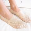 5 Pairs Women Lace Socks Boat Invisible Anti-Skid Ankle Socks Low Cut No-show Non-Slip Liner Slipper Socks