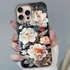 Элегантный Роскошный Цветочный Эстетичный Чехол Для Телефона Для IPhone 15 16 14 13 17 Pro Max Air 12 11 Plus Защитный Funda Модный Мягкий Чехол