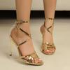 2024 New Summer Sexy Nightclub Fashion Pointed Toe Open Toe High Heel Sandals with Thin Heel for Women