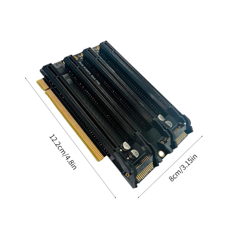PCIe-Bifurcation x16 to x4x4x4x4 Плата расширения PCIE3.0 x16 1 to 4 Gen3 Адаптерная карта A Порт питания Раздельная карта ПК