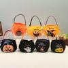 Trick Or Treat Gift Basket Cloth Pumpkin Candy Bag Portable Halloween Candy Bag  Children