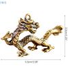 1PC Chinese Beast Dragon Statue Bronze Figurine Ornaments Antique Copper Mythical Animal Miniature Home Decor Crafts Collection