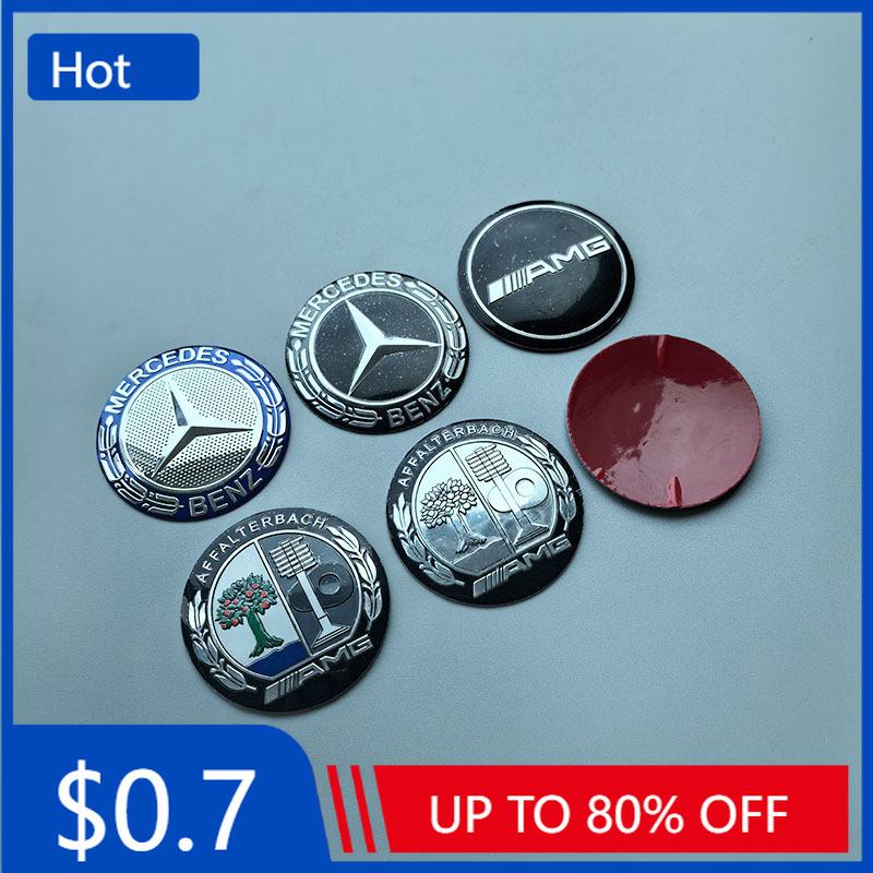 akxfke1 Car Sticker 52mm 5.2cm Wheat Star B Apple Tree Badge Decal Convex Car Emblem for Mercedes Benz AMG Steering Wheel Center Trunk L