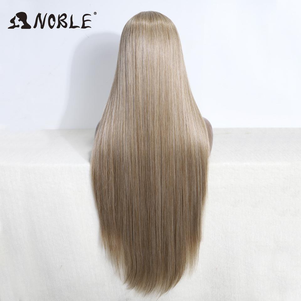 Noble Lace Wigs For Women Long Straight Synthetic Lace WIg 36 Inch Ombre Blonde Lace Wig Cosplay Blonde Wig Synthetic Lace Wig