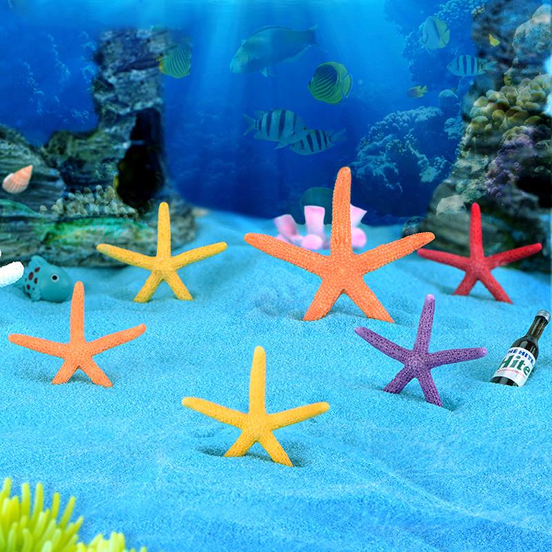 Colorful Five-Pointed Starfish Resin Fish Tank Starfish Landscaping Ornaments