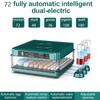 48/72 Eggs Incubator for Chicken Goose Bird Quail Incubation Tools Full-automatic Intelligent Control Incubation Equipment