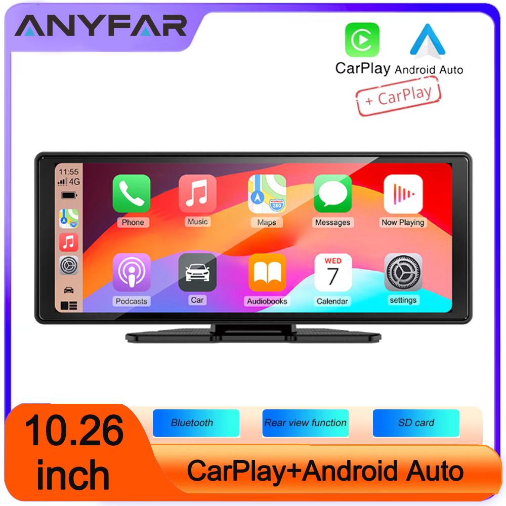 Универсальный Carplay Android Auto 10.26" MP5 IPS Экран Автомагнитола Mirrorlink BT FM Радио USB Аудиовыход Беспроводной Carplay Android
