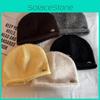 Wool Beanie Women With Letter Embellishments For Fall And Winter Street Style
