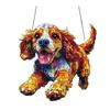 Собака Ловец Солнца окрашенный акриловый рождественский орнамент красочный щенок Ловец Солнца подвесной на окно