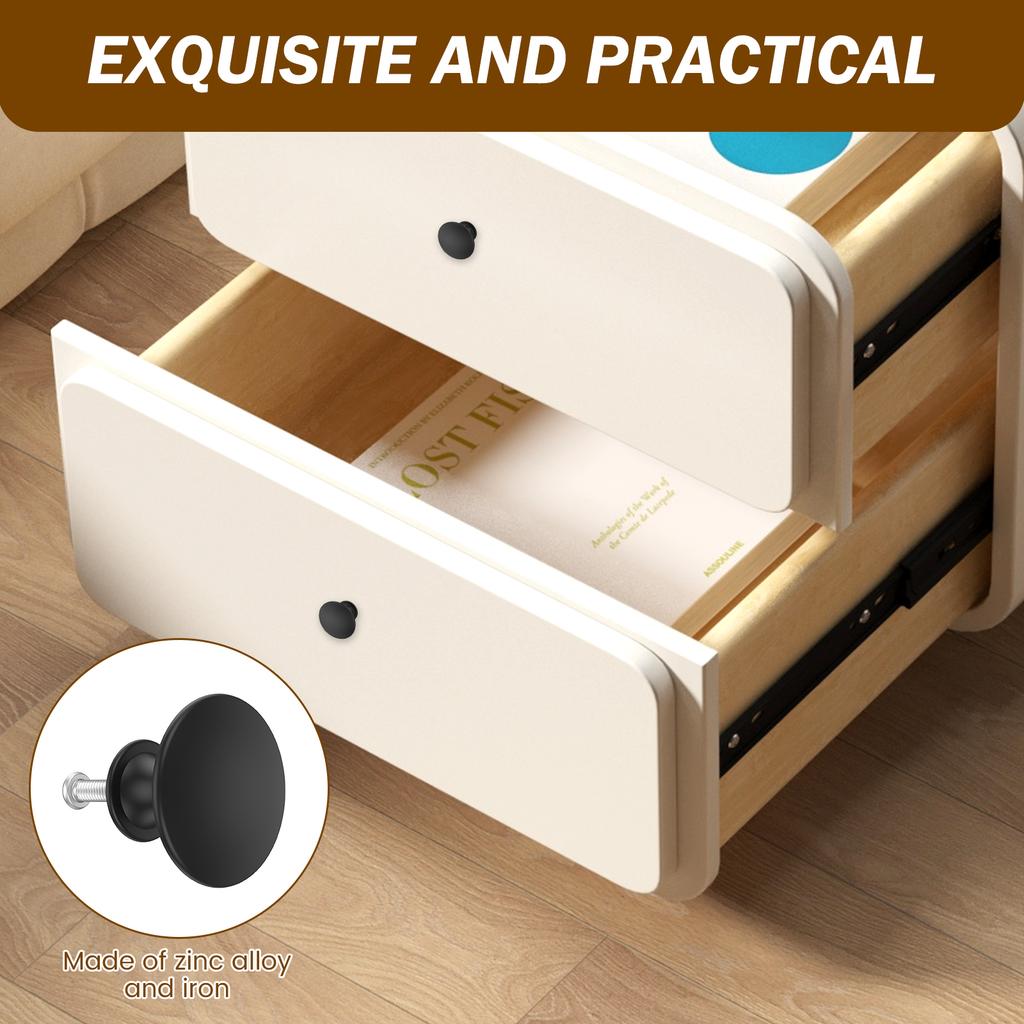 Single Grain Small Handle Kit Round Drawer Dresser Pulling Cabinet Door Handle for Home Use Cabinet Door Handle Kit
