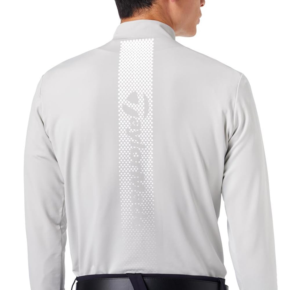 TaylorMade Windblock L/S Mock, Light Gray, Size L, Men's, 2024FW UN333