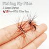 6/10Pcs-Sizes #10 Winged Elk Caddis& Artificial Black Wings Beetle Body Fly Dry Flies Artificial Insect Bait For Trout Pike Bass Flies Fishing Tackle