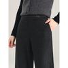 Women's High-Waist Thickened Wool Blend Straight-Leg Pants