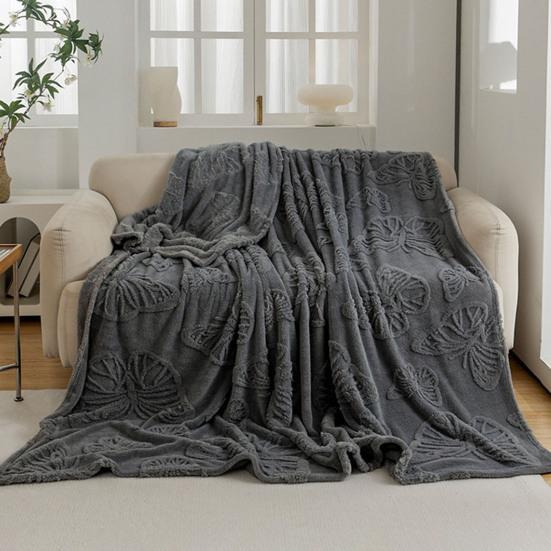 3D Butterfly Baby Blanket Double-Sided Flannel Soft Throw Blanket Fluffy Infant Toddler Newborn Receiving Blanket Crib Stroller Use Baby Shower Gift