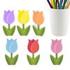 6Pcs Double-Sided Tulip Layered Tray Decoration Candy Color Plastic Floral Decoration  Easter Party