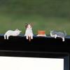 12pcs Cute Kitten Decoration Creative Sleeping Cat Doll Screen Ornaments Toys Cat Landscape Decoration Gifts