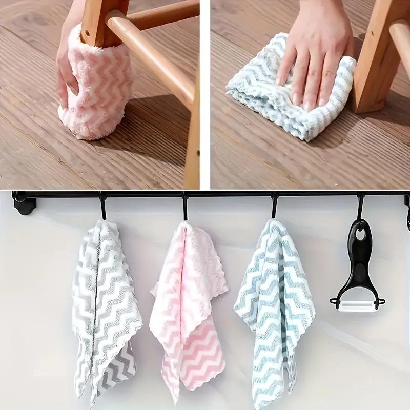 1/5 Pcs Kitchen Cleaning Rag Dish Washing Cloth Scouring Pad Dry and Wet Kitchen Cleaning Towels KTY