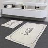 EPeddler Home Современная ванна Письменная цифровая печать Моющаяся нескользящая кожаная основа 2 коврика, набор ковриков для ванной