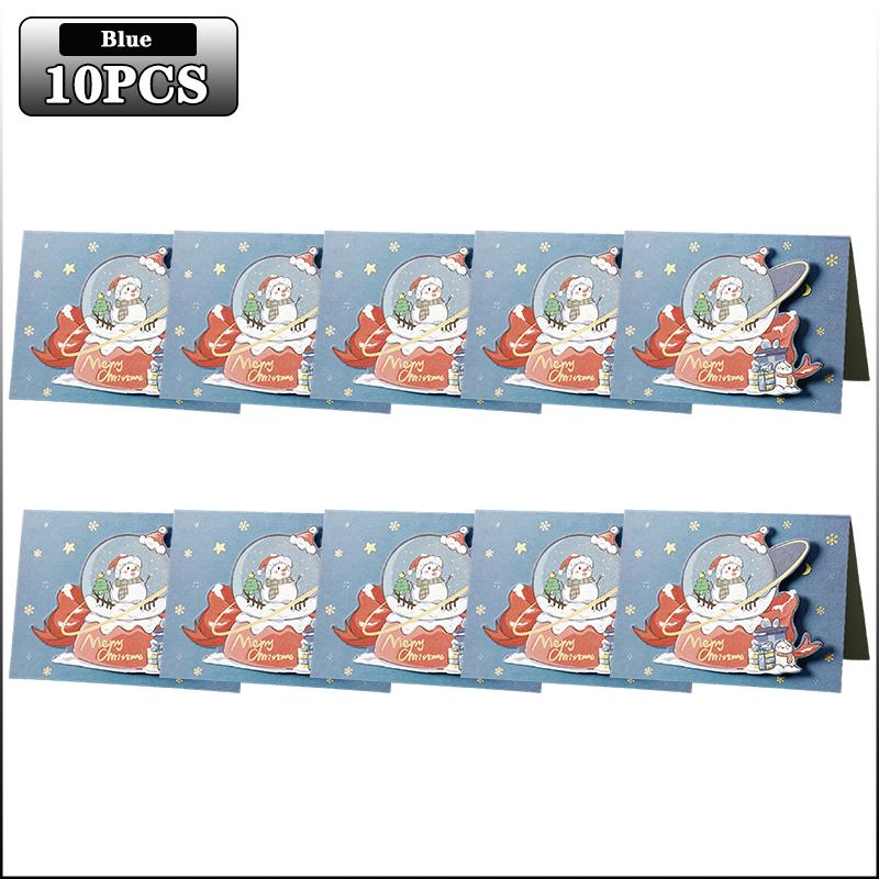 3D Christmas Greeting Cards Creative Mini Message Cards Holiday Gift Tags for Florist Bakery Classroom Exchange Party Supplies