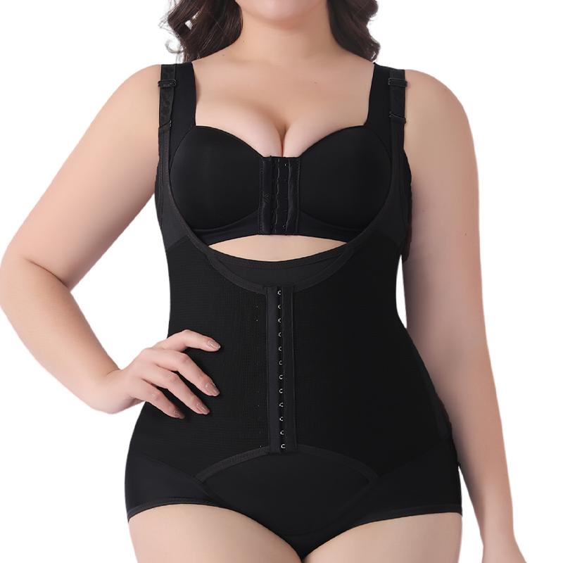 Women Compression Shapewear With Front Buckle Tummy Control Underbust Push Up Shaper Slimming Butt Lifter Fajas