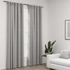 VidaXL Linen Look Blackout Curtains with Hooks 2pcs Grey 140x225cm
