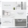 Mirror Cabinet Bath Cabinet Bathroom Cabinet, 8 Compartments, Mirror Doors, Water-resistant, 66 cm x 17 cm x 63 cm, White