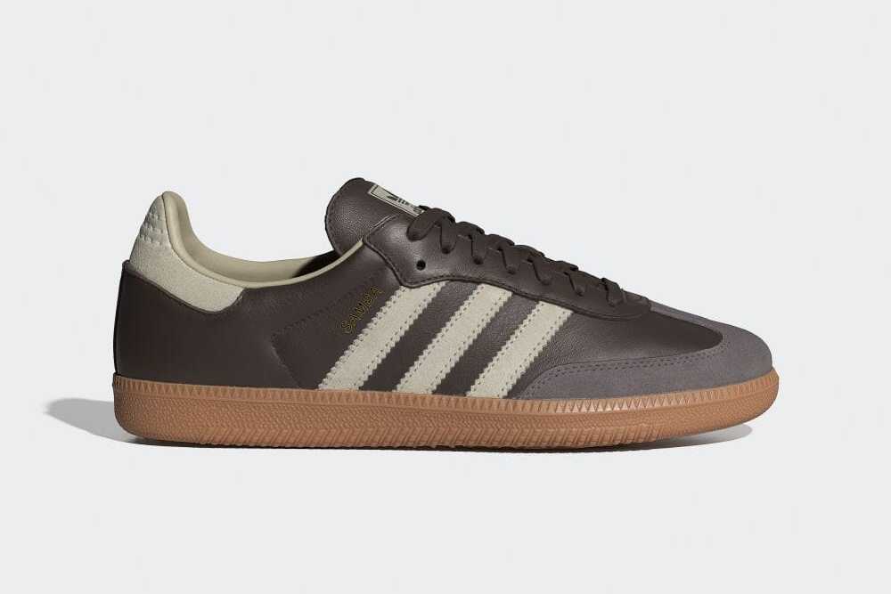 ID1481 adidas Originals Samba OG Коричневый Putty Grey Золотой Металлик (Мужской)