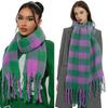 Women Plaid Scarf Winter Warm Shawls Cashmere Thicked Wrap Ladies Long Tassel Blanket Scarves Bufanda Mujer