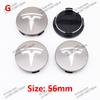 ahsgp6 56mm 4 Piece Wheel Tire Center Cap Logo for Tesla Original Hub Caps Model3 Model Y Model S X High Quality Auto Accessories