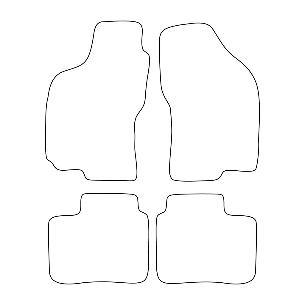 [BLM]FI001 red - Set of velour floor mats to fit Fiat Brava 1995-2001 - red trim