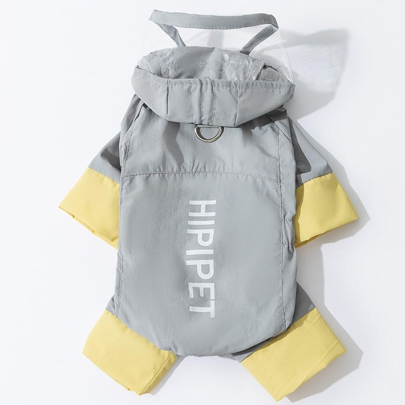 Reflective 4-Leg Full Coverage Waterproof Dog Raincoat Outdoor Walks In Rainy Weather