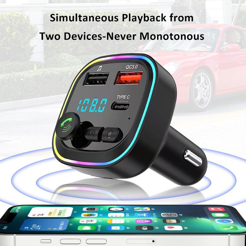 Bluetooth Автомобильный FM-трансмиттер с MP3-плеером P4 и быстрой зарядкой QC3.0