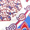 Great HERMES Scarf Paisley Motif All-over Print Stole Shawl Ivory Red Blue Silk Used