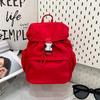 Color Casual Solid Travel Nylon Backpack Waterproof Design Teens Students Bag