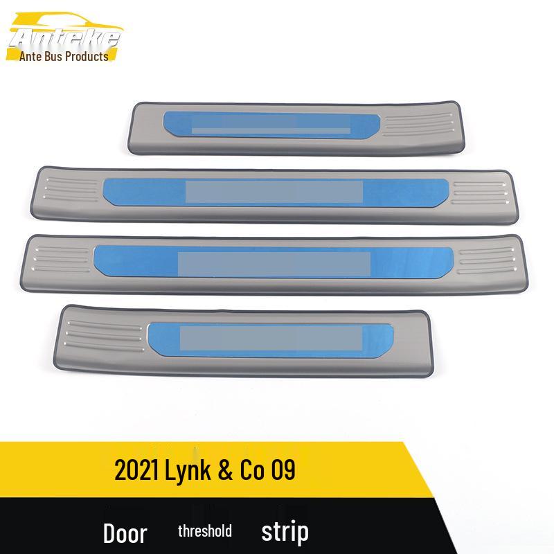Suitable for Lynk & Co 09: Stainless Steel Welcome Pedal and Decorative Sill Strip Stickers - Exterior Accessories.