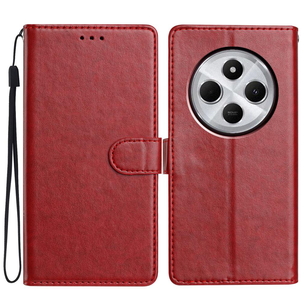 Для Xiaomi Redmi A4 5G Кожаный чехол-кошелек с подставкой Чехол для телефона с удобным ремешком