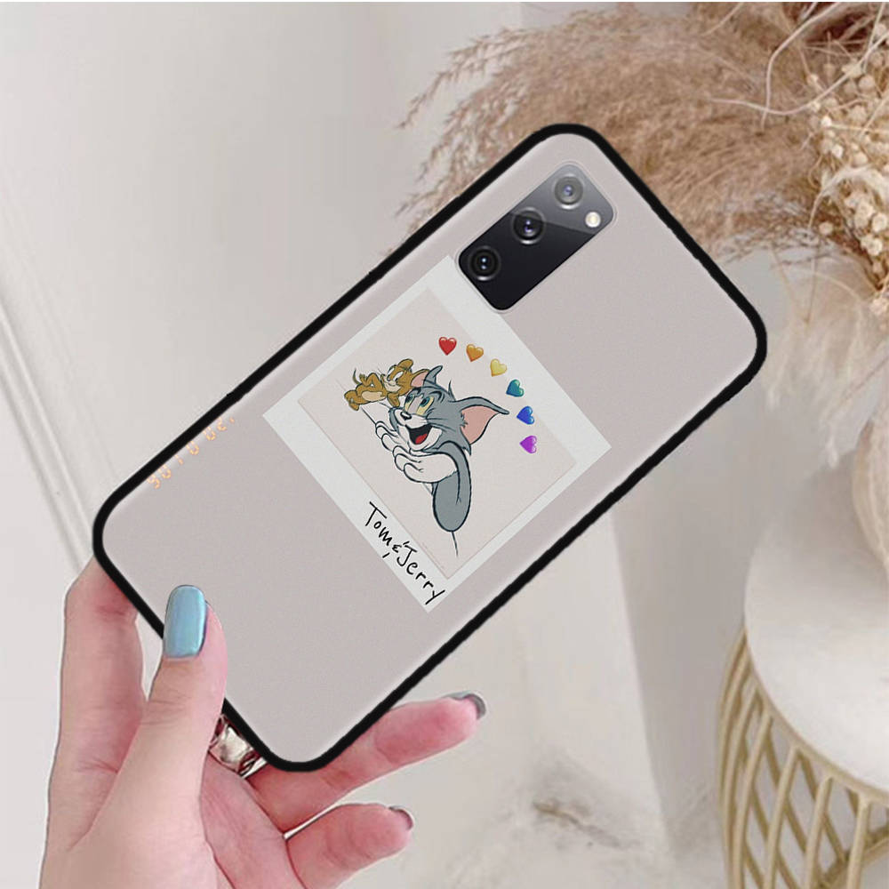 Черный чехол для OPPO Reno 8 6 5 4 Pro Plus Find X3 A17 A3 A31 A38 A40 A53 A54 A55 A74 A76 A78 A77 A80 A94 A95 A96 Lite C-45 Том и Джерри