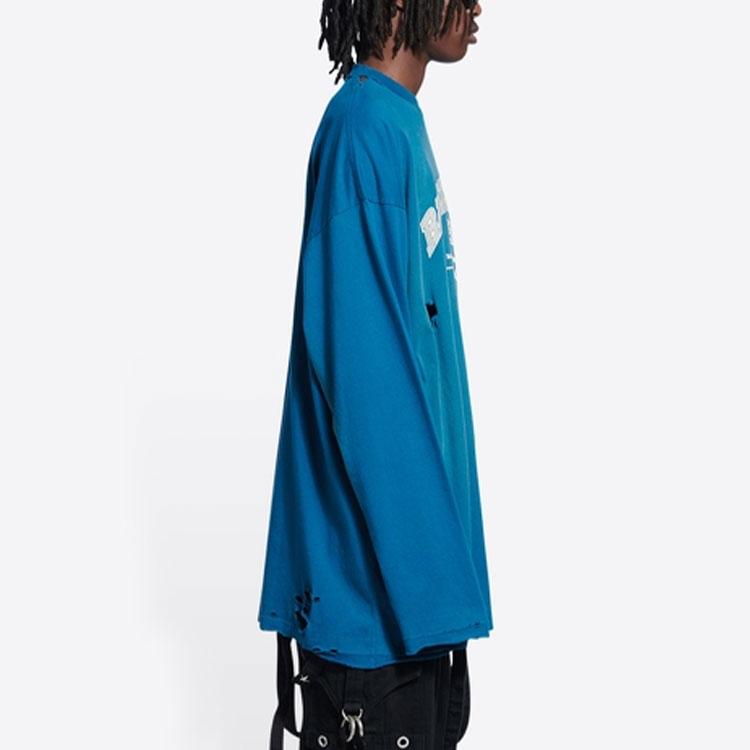 Balenciaga Свободная футболка с длинным рукавом 681046TLVJ14480