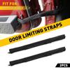 Door Limiting Straps for Jeep Wrangler JK JKU Door Strap with Zipper Black 2Pcs