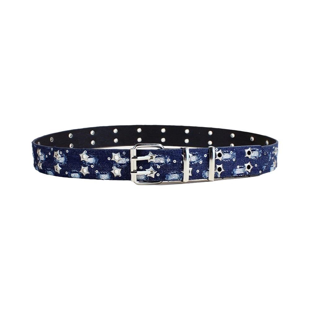 Metal Buckle Star Hole Sequin Belt Double Grommet Hole Trouser Decor Decoration Dress Decor