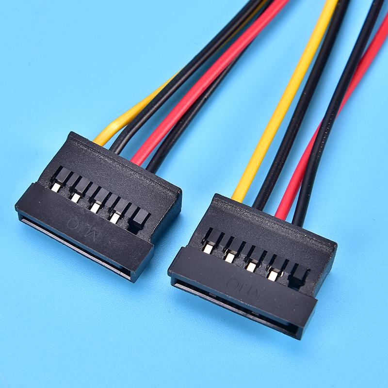 Serial Port Power Cord One-To-Two Power Cord D-Type 4Pin To Two 15Pin Large 4Pin To Sata Power Cord