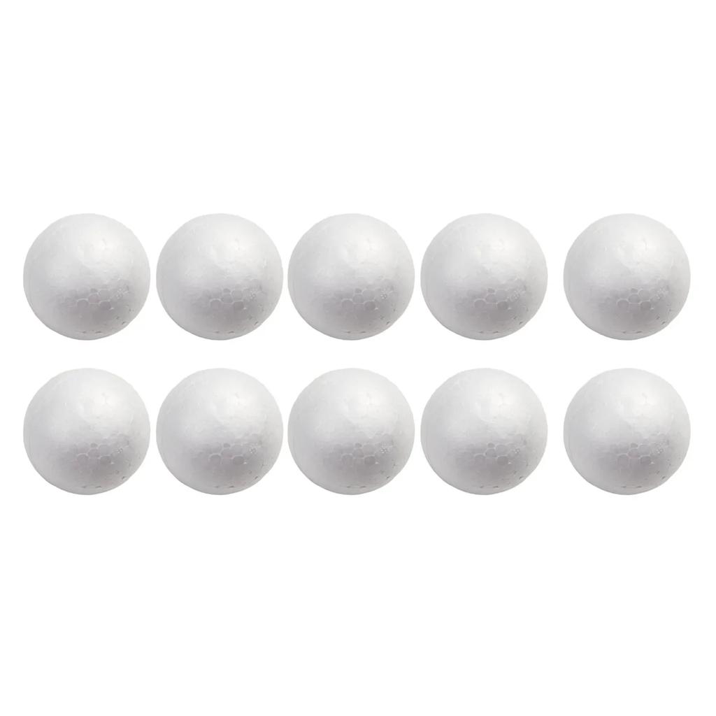 10pcs Solid Foam Ball Polystyrene Balls 50mm-100mm  Round DIY Accessory Handmade For Party Celebration Christmas Decoration